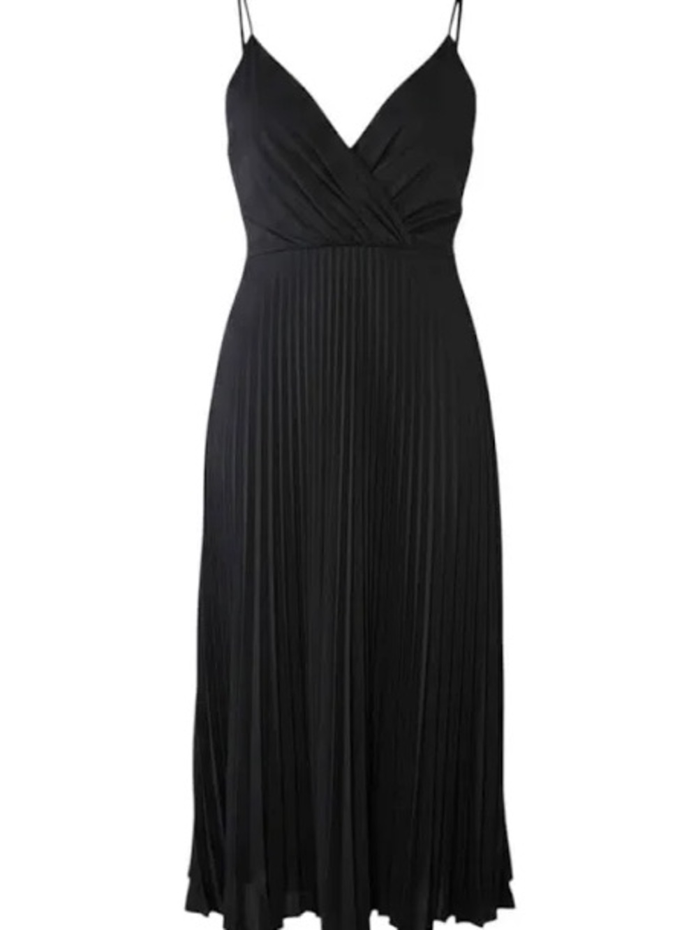 Black Halter V-Neck cocktail pleated Dress